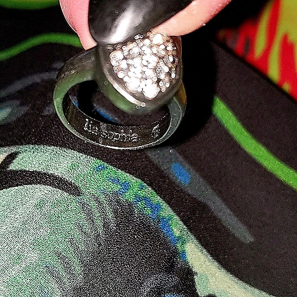 Rare Lia Sophia Stardust Crystal Ring size 6 - Picture 8 of 10
